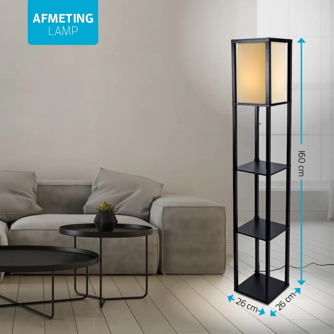 Varin Vloerlamp Zwart - 10 Lichtpunten RGBW - Smart Tuya