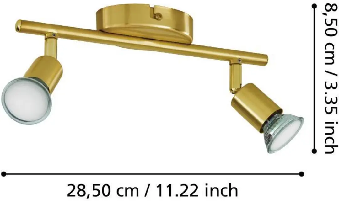 Eglo Buzz-Led Opbouwspot GU10 - 2 Stuks - Goud