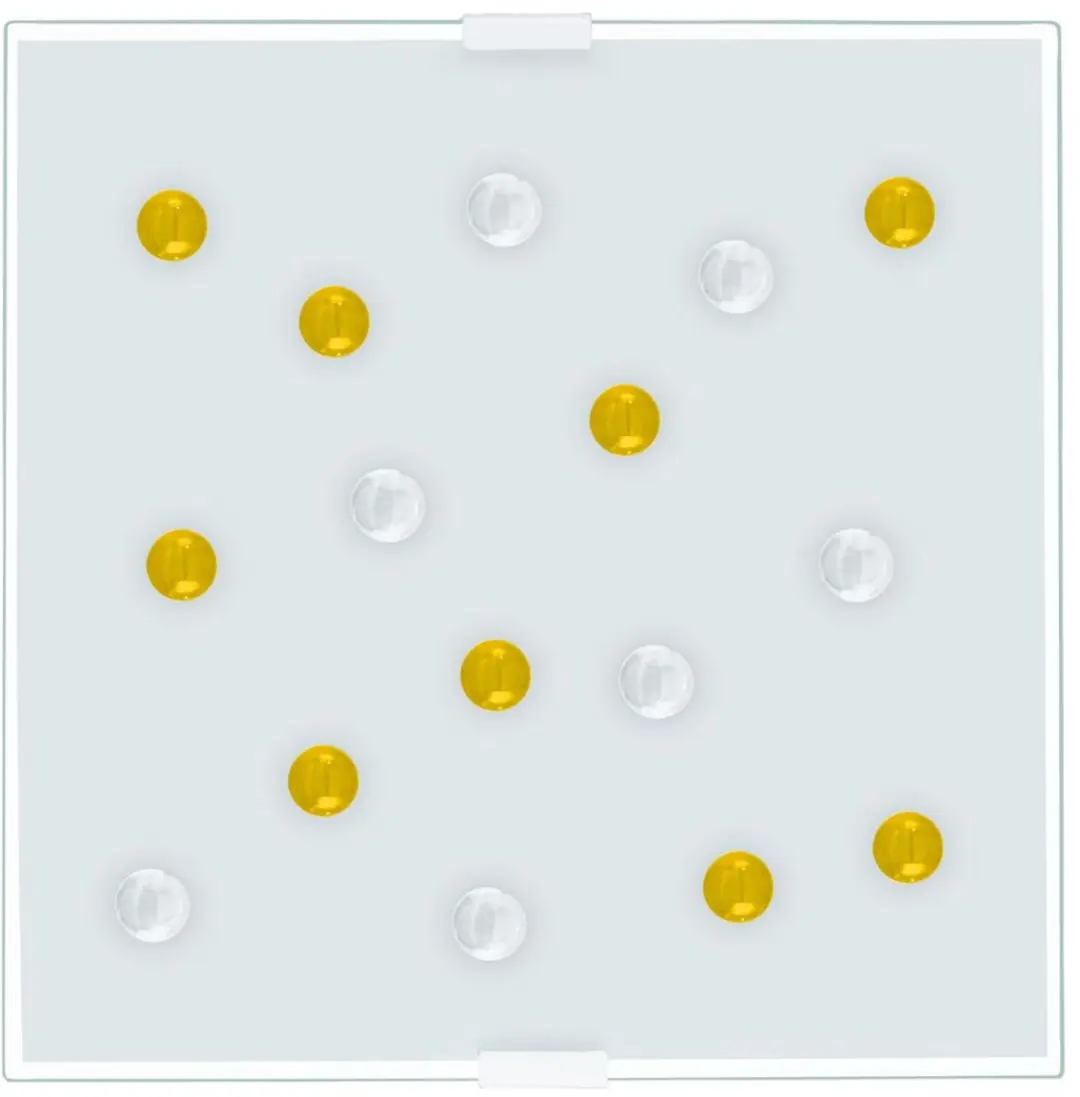 Eglo 87311O Plafondlamp - Glas Geel/Wit - Halverlichting