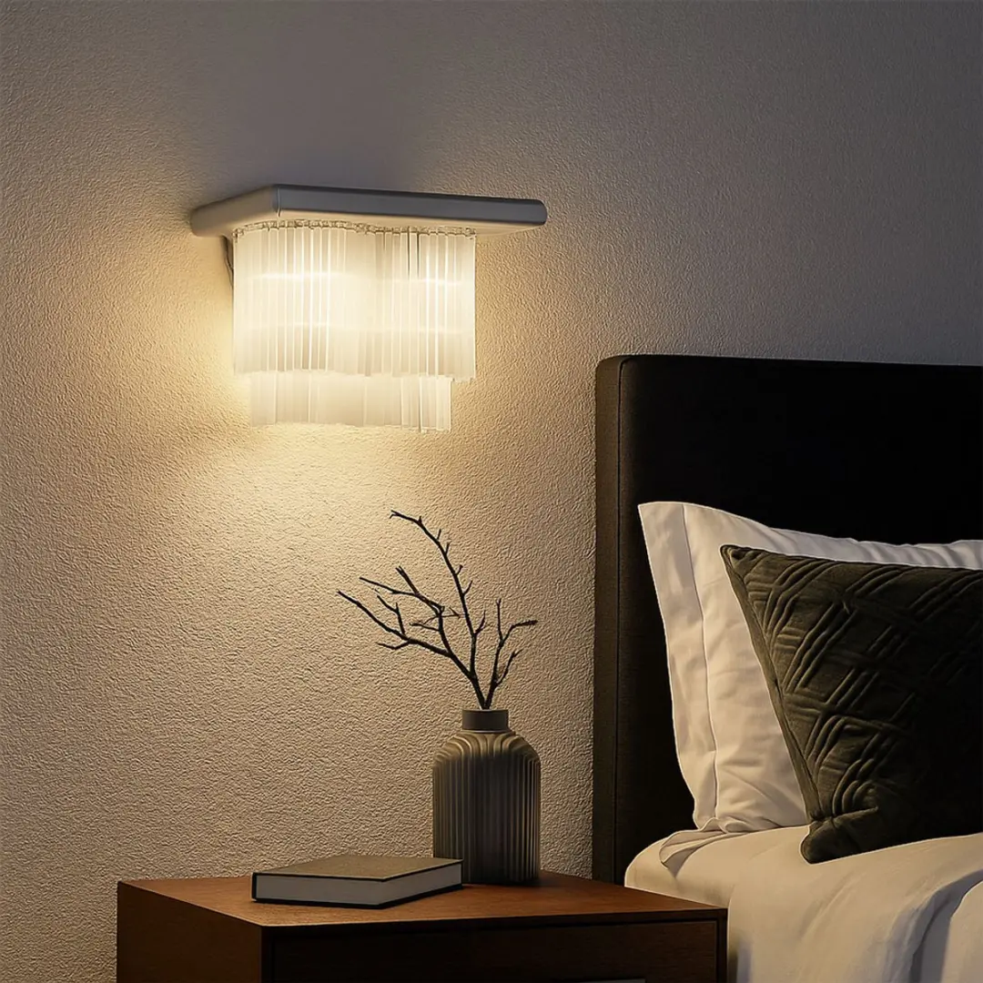 Eglo 88239 Wandlamp Glas Staven - 1 Lichtpunt - Zilver - afbeelding 2 van 6