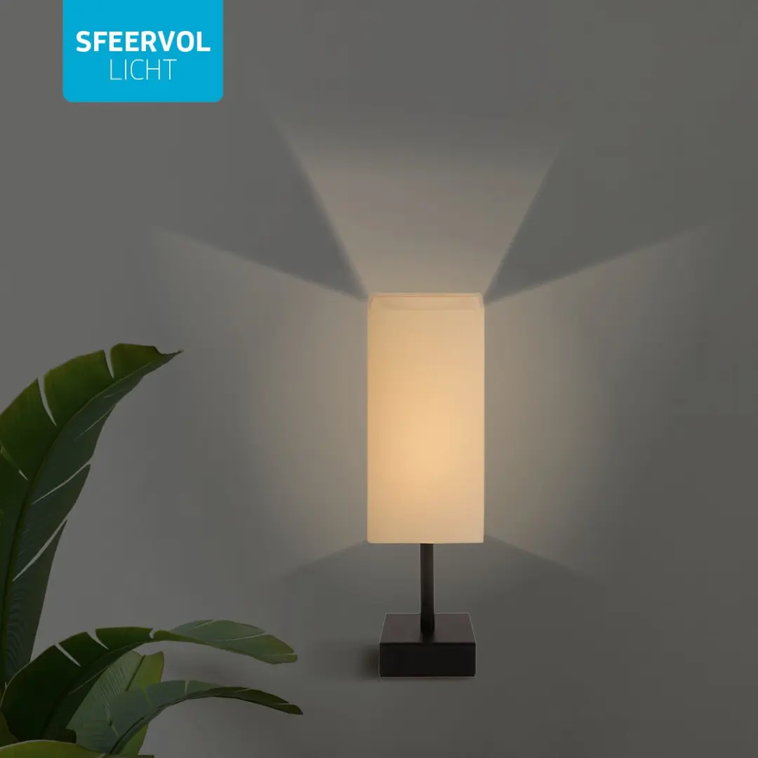 Varin Industrieel Tafellamp Wit - E27 Smart LED RGB - Tuya WiFi - afbeelding 6 van 6