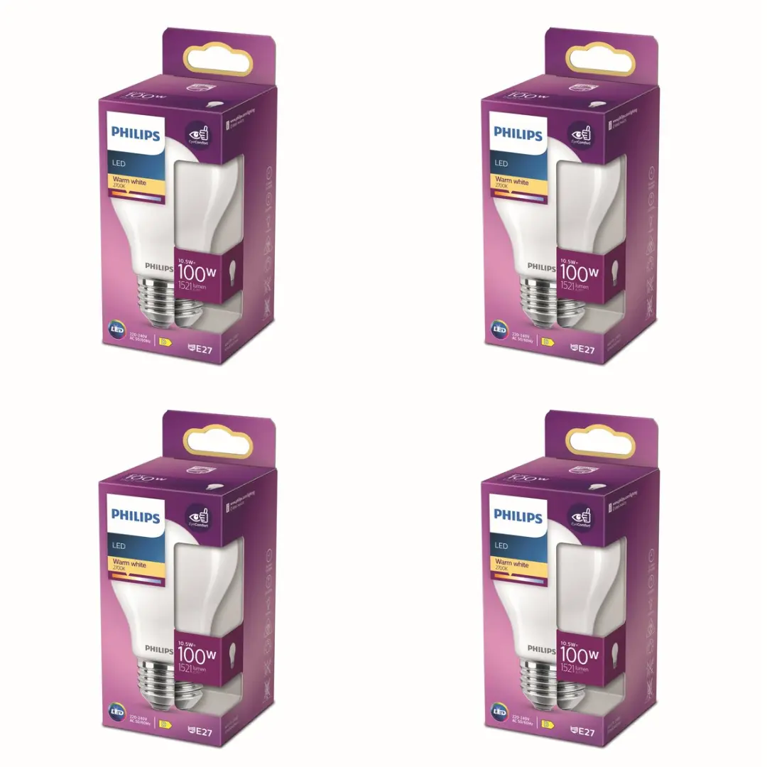 Philips LED E27 Mat LEDlamp 10.5W Warmwit