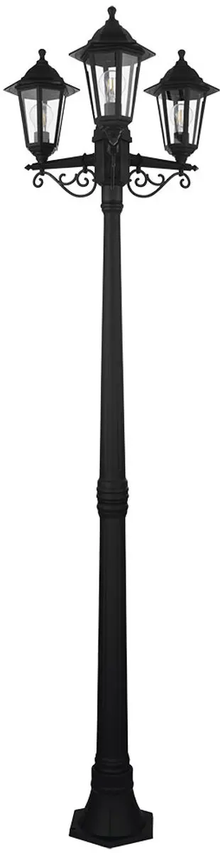 Eglo Candelabra 3 Vlammen Buitenlamp - 3x E27 - Zwart