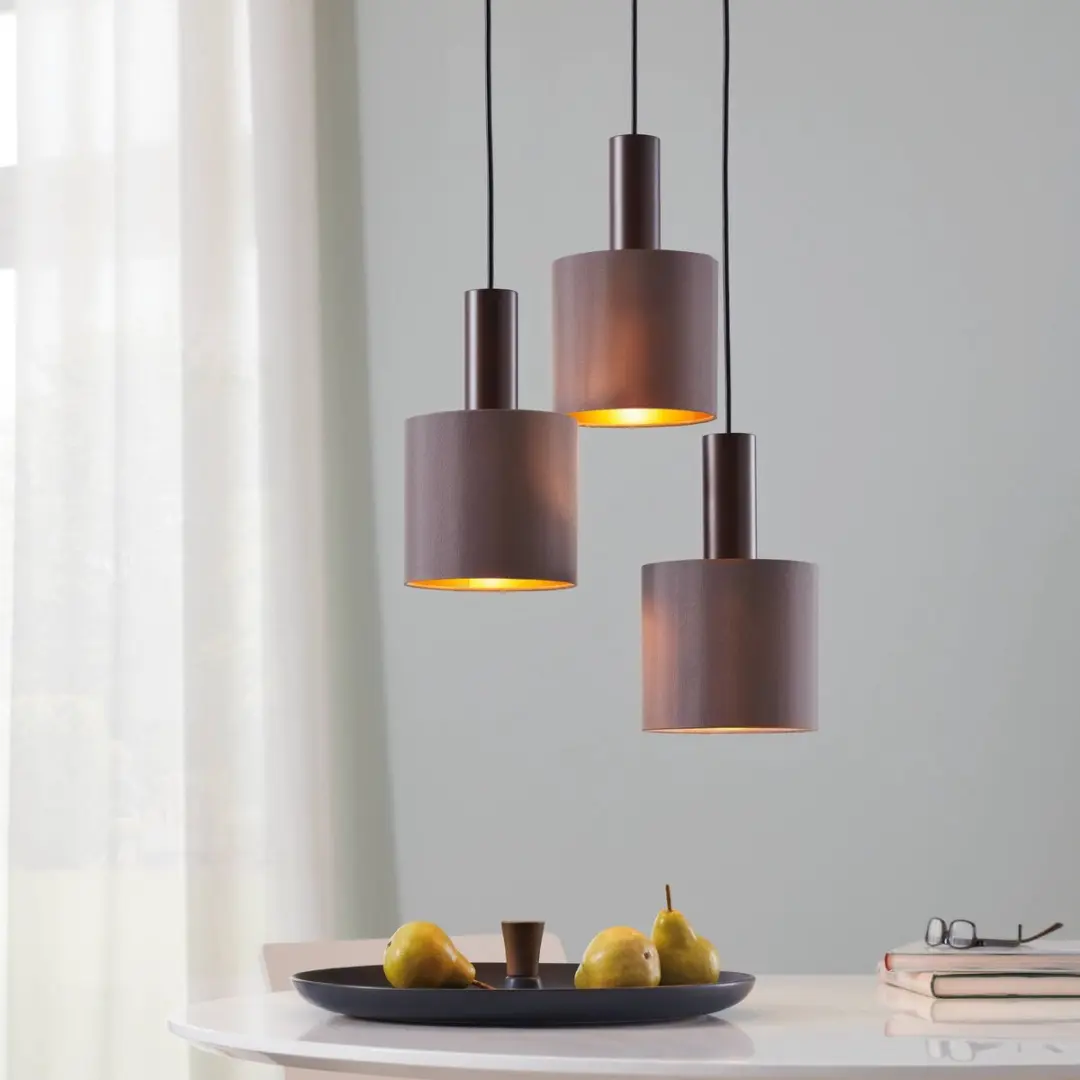 Eglo Concessa 1 Hanglamp Ø42cm - Donkerbruin/Cappuccino/Goud - afbeelding 6 van 6