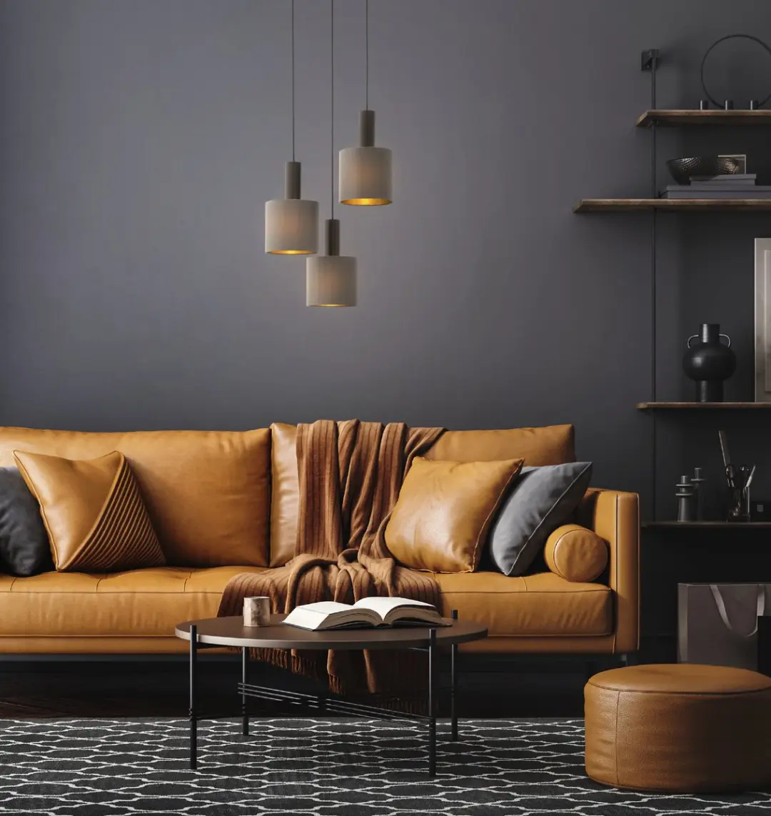 Eglo Concessa 1 Hanglamp Ø42cm - Donkerbruin/Cappuccino/Goud