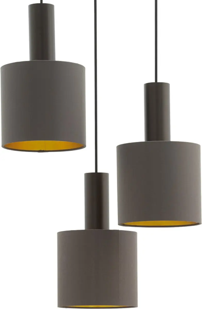 Eglo Concessa 1 Hanglamp Ø42cm - Donkerbruin/Cappuccino/Goud