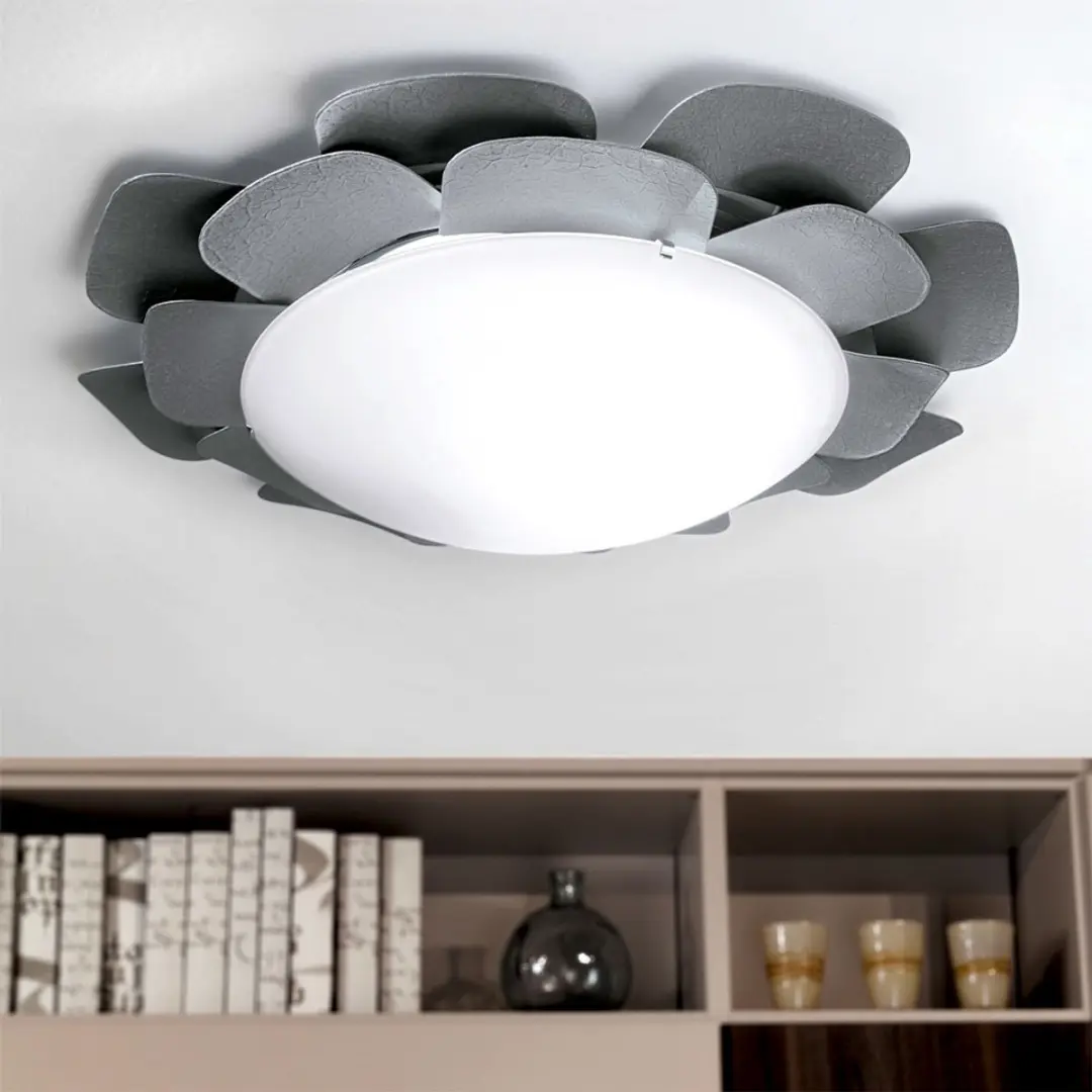 Eglo Rocletta Plafonnière 1 Licht 38cm - Wit Gelakt - afbeelding 6 van 6