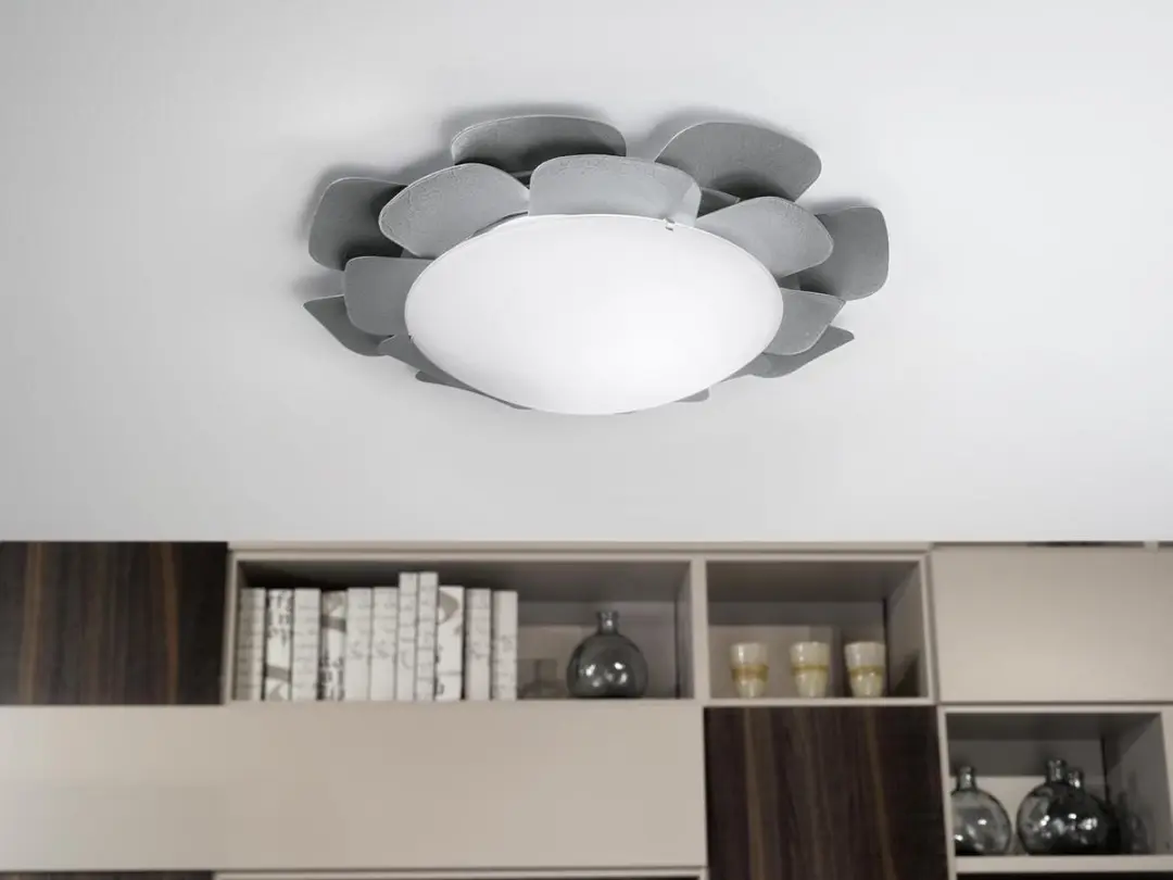 Eglo Rocletta Plafonnière 1 Licht 38cm - Wit Gelakt - afbeelding 3 van 6