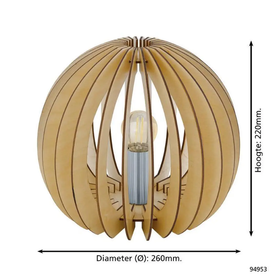 Eglo Cossano Tafellamp - Ø260mm - Marmer/Wit
