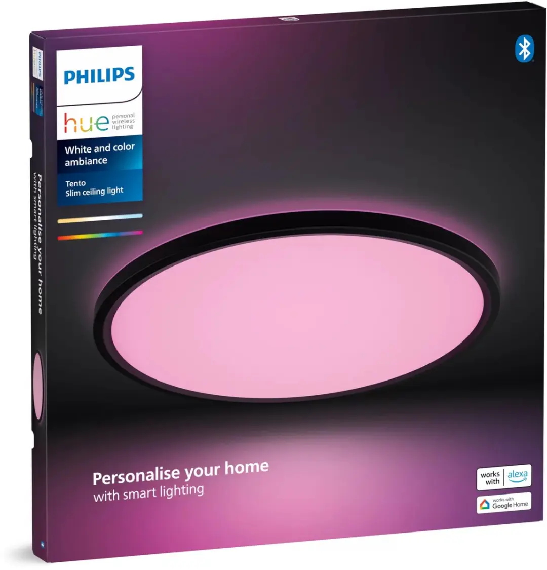 Philips Hue White and Color Ambiance WCA LED-Plafondpaneel 42,1cm - Zwart - afbeelding 3 van 4