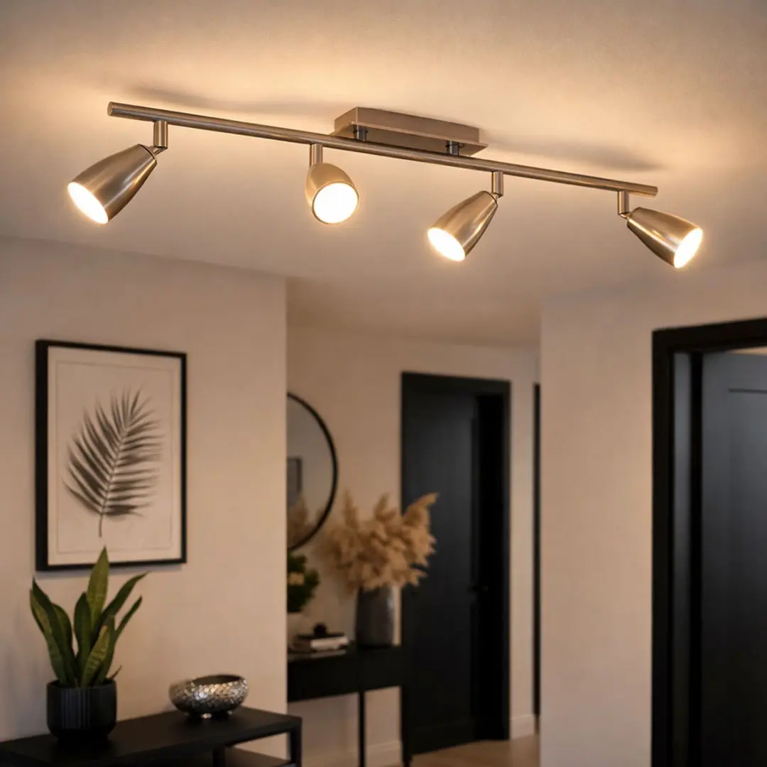 Eglo Spotlightstrip 4x GU10 78,5x7cm Nikkel