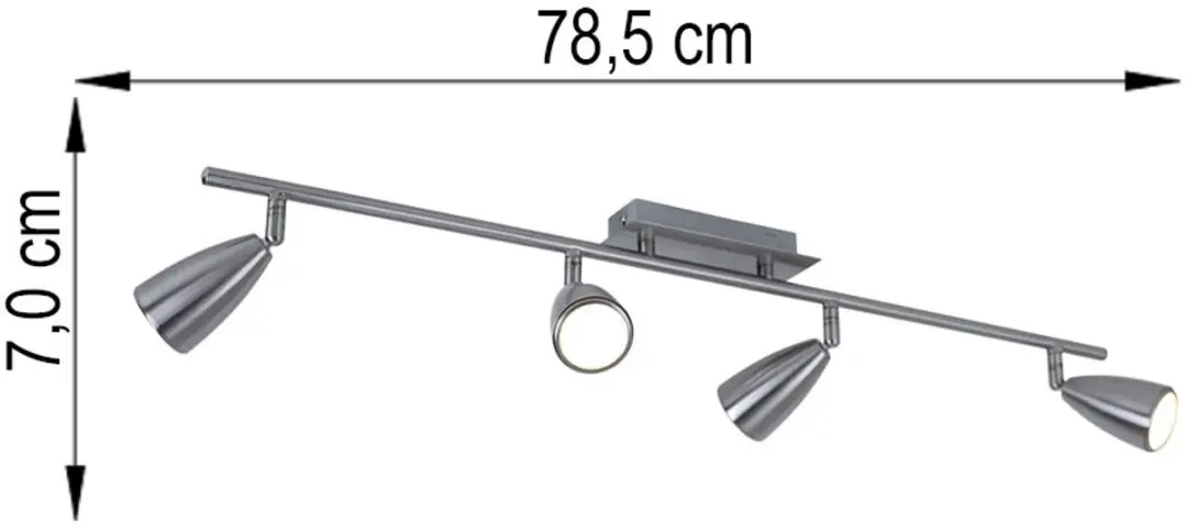 Eglo Spotlightstrip 4x GU10 78,5x7cm Nikkel
