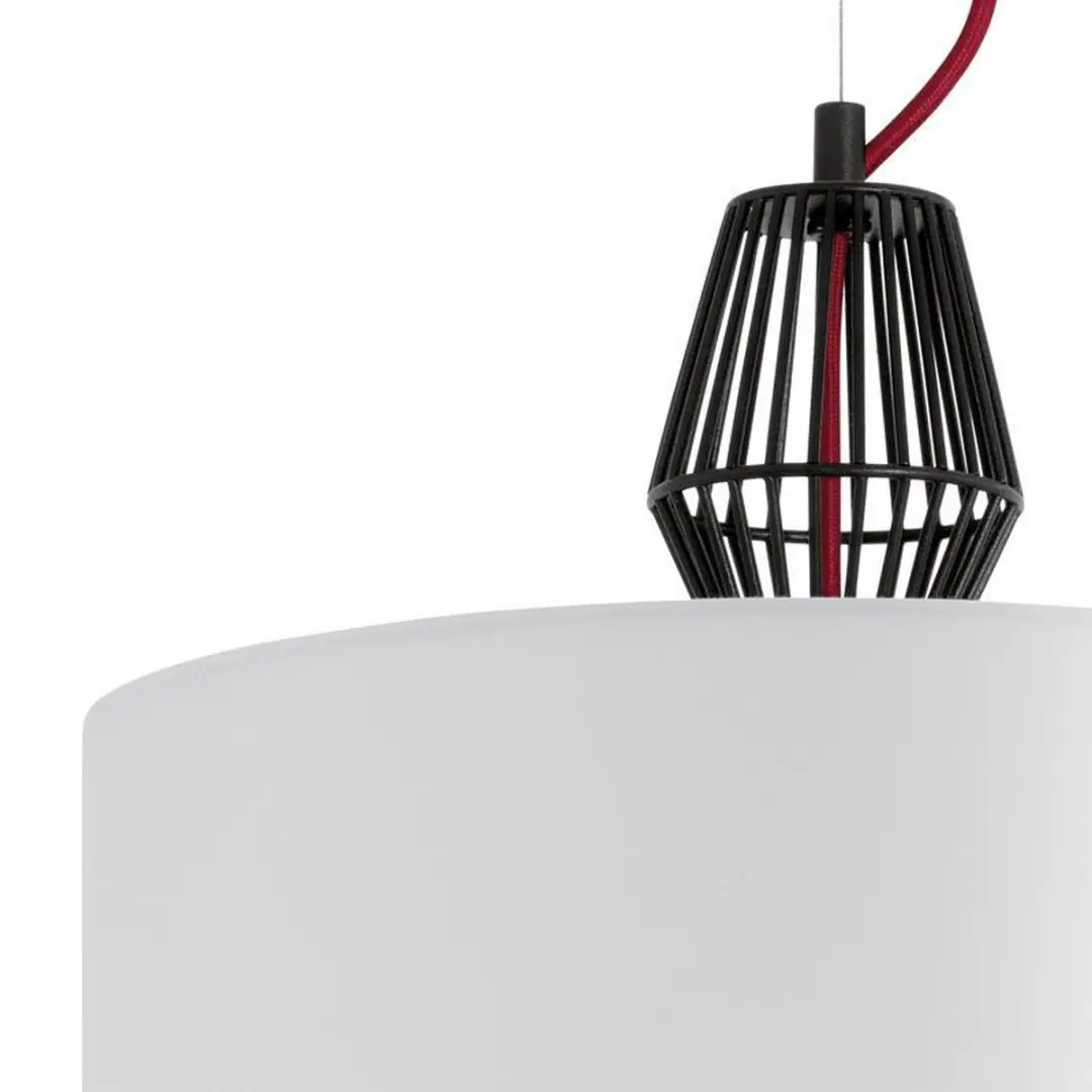Eglo Valseno Hanglamp 1 Licht 60W - Zwart/Wit - afbeelding 3 van 6
