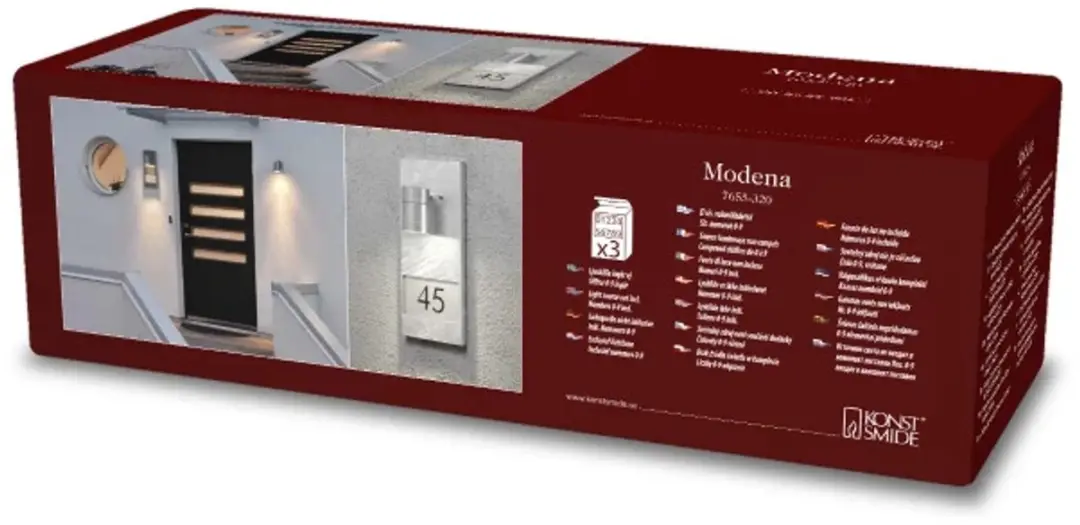 Konstsmide Modena Huisnummerlamp GU10 - IP44 - Zwart