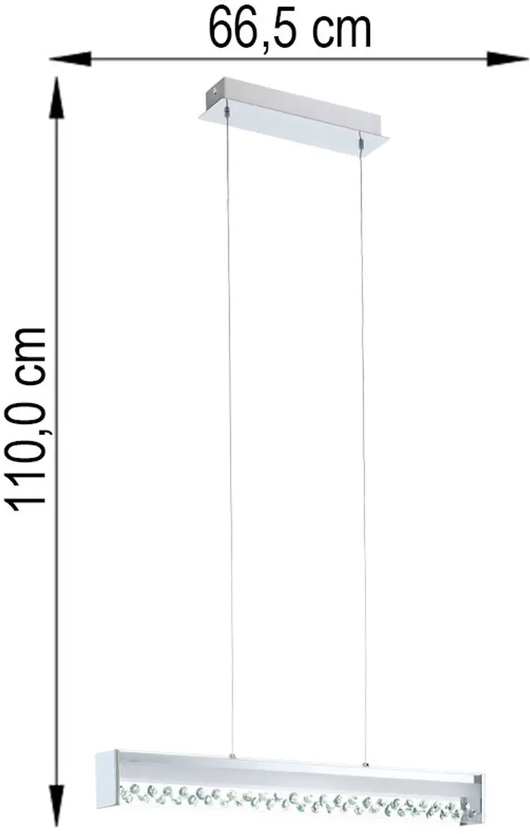 Eglo Filana Hanglamp LED 12W - Chroom/Wit - afbeelding 2 van 6