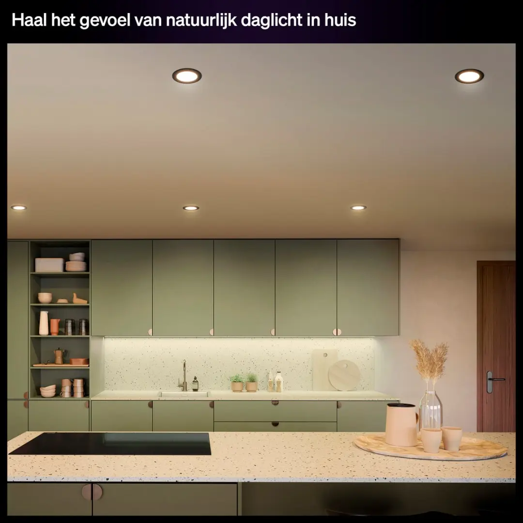 Philips Hue GU10 Inbouwspot RGBW - Zwart - 12W - IP44