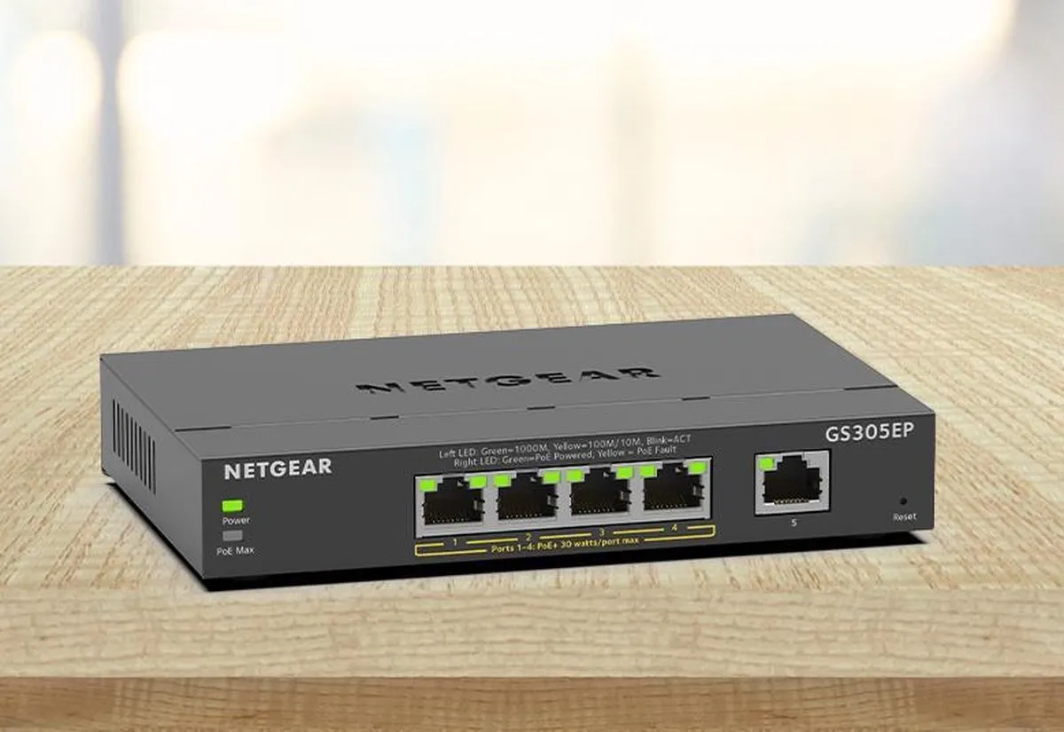 Netgear GS305EP Managed PoE Switch 5 Poorten - 63W - afbeelding 6 van 6