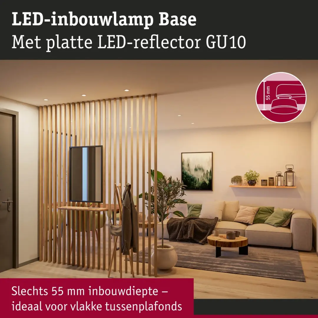 Paulmann Base GU10 LED-inbouwlamp 3x4W 1200lm - 2700K Wit