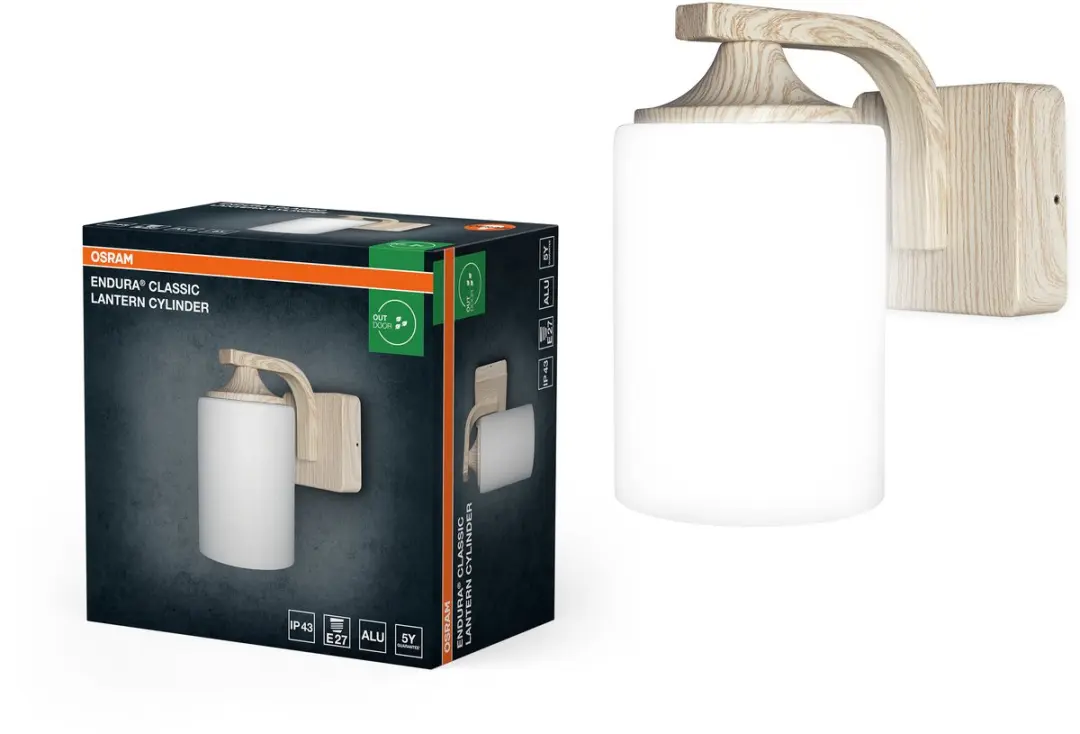 Osram Endura Classic Wandlamp Hout E27 - IP43