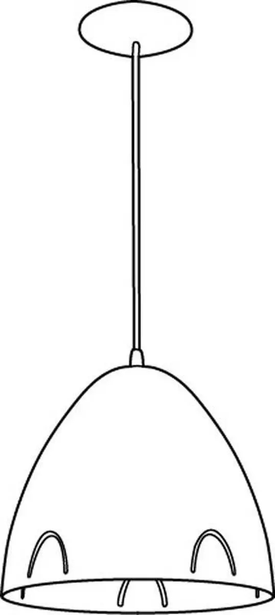 Eglo Frassi Hanglamp 1 Licht Ø275mm - Wit/Groen - afbeelding 3 van 3