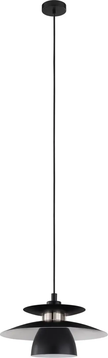 Eglo Brenda Hanglamp E27 - Ø32cm - Zwart/Nikkel