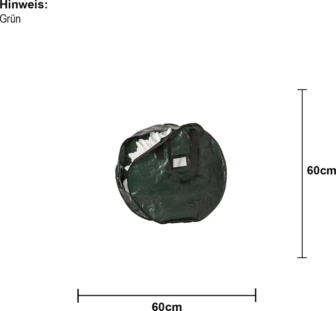 Star Trading Ronde Opbergtas PET Ø60cm - Groen