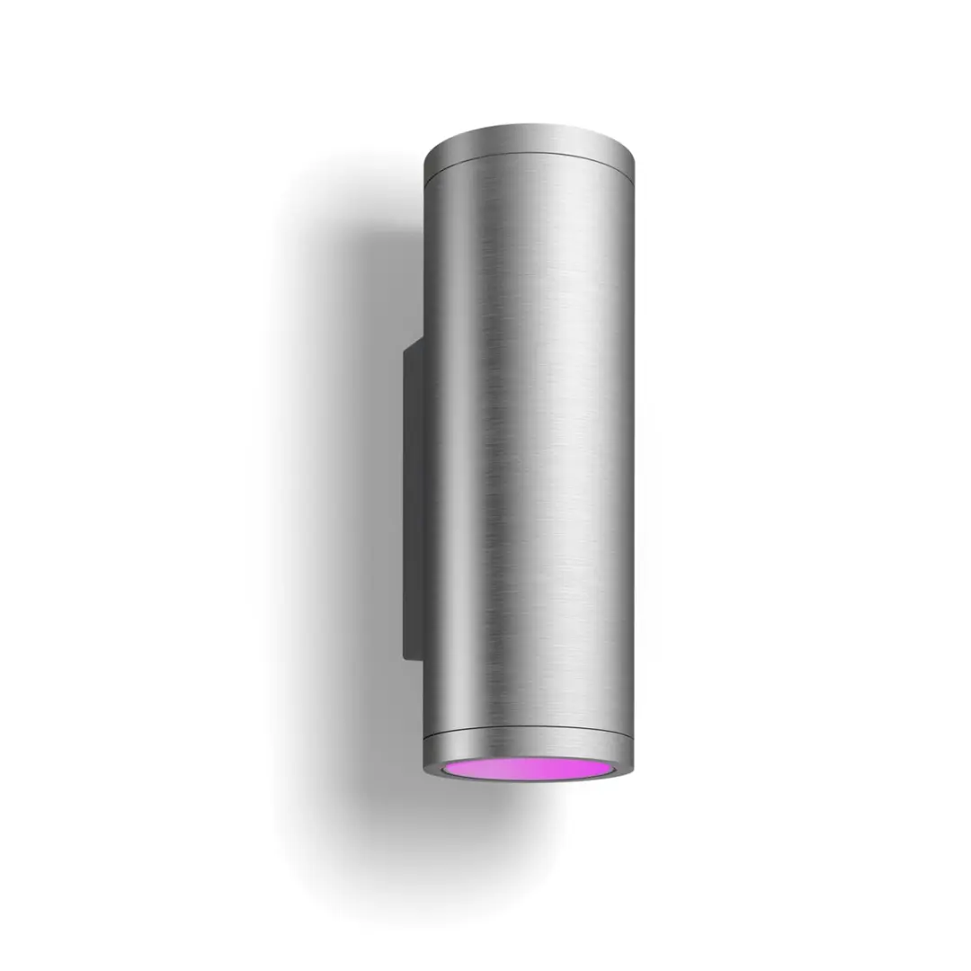 Philips Hue Appear Wandlamp Buiten 2 Stuks - RVS - Wit & Kleur