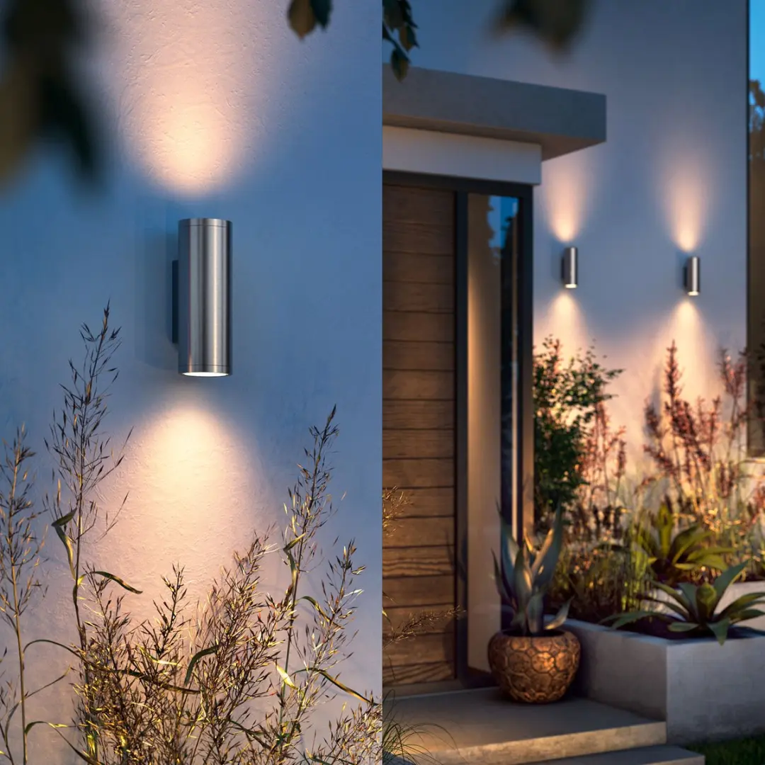 Philips Hue Appear Wandlamp Buiten 2 Stuks - RVS - Wit & Kleur