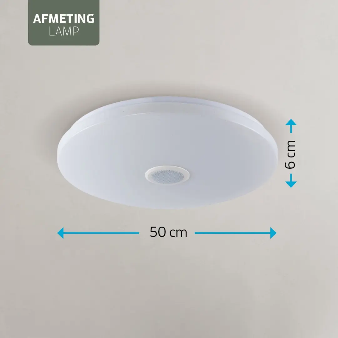 Varin BTM LED Plafondlamp Ø50cm - Bluetooth Speaker - RGBW