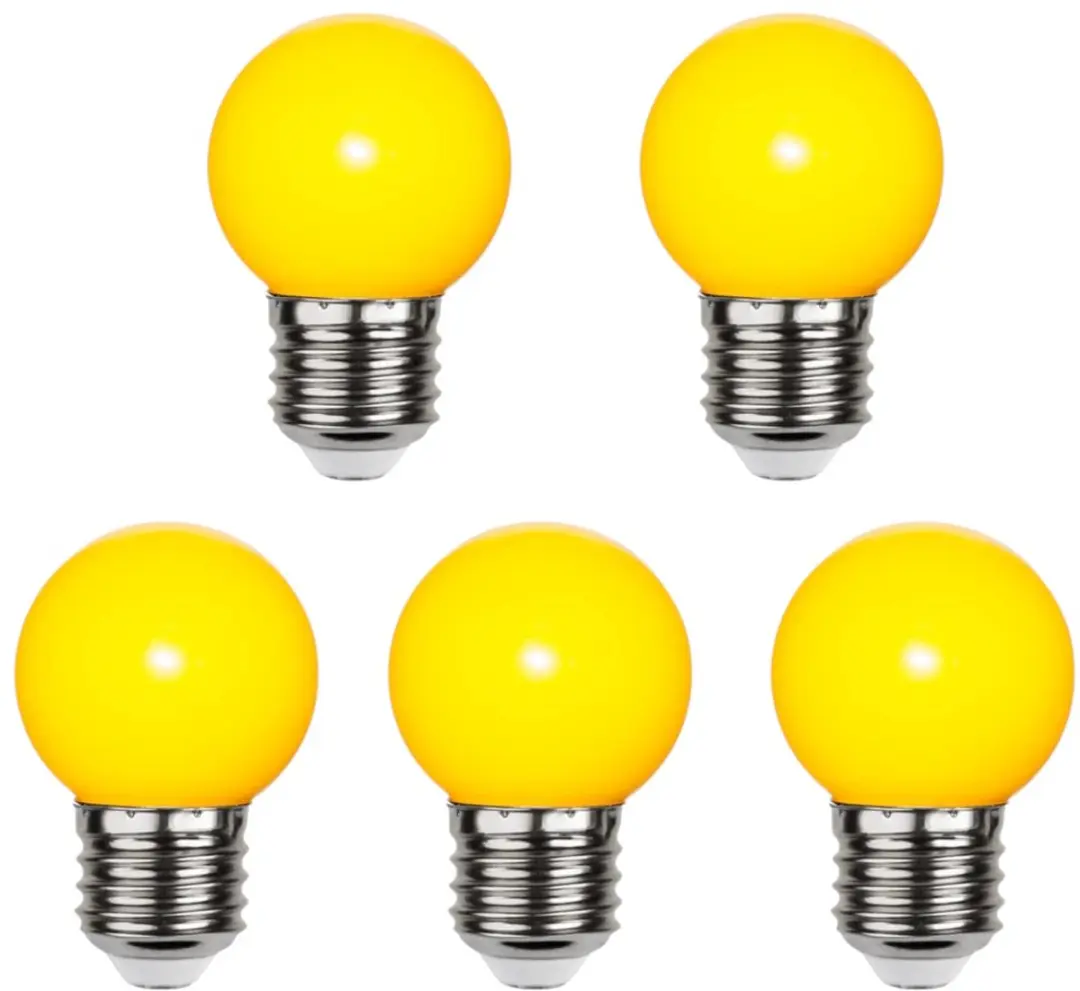 Star Trading Prikkabel Kogellamp E27 1W - 5 Stuks