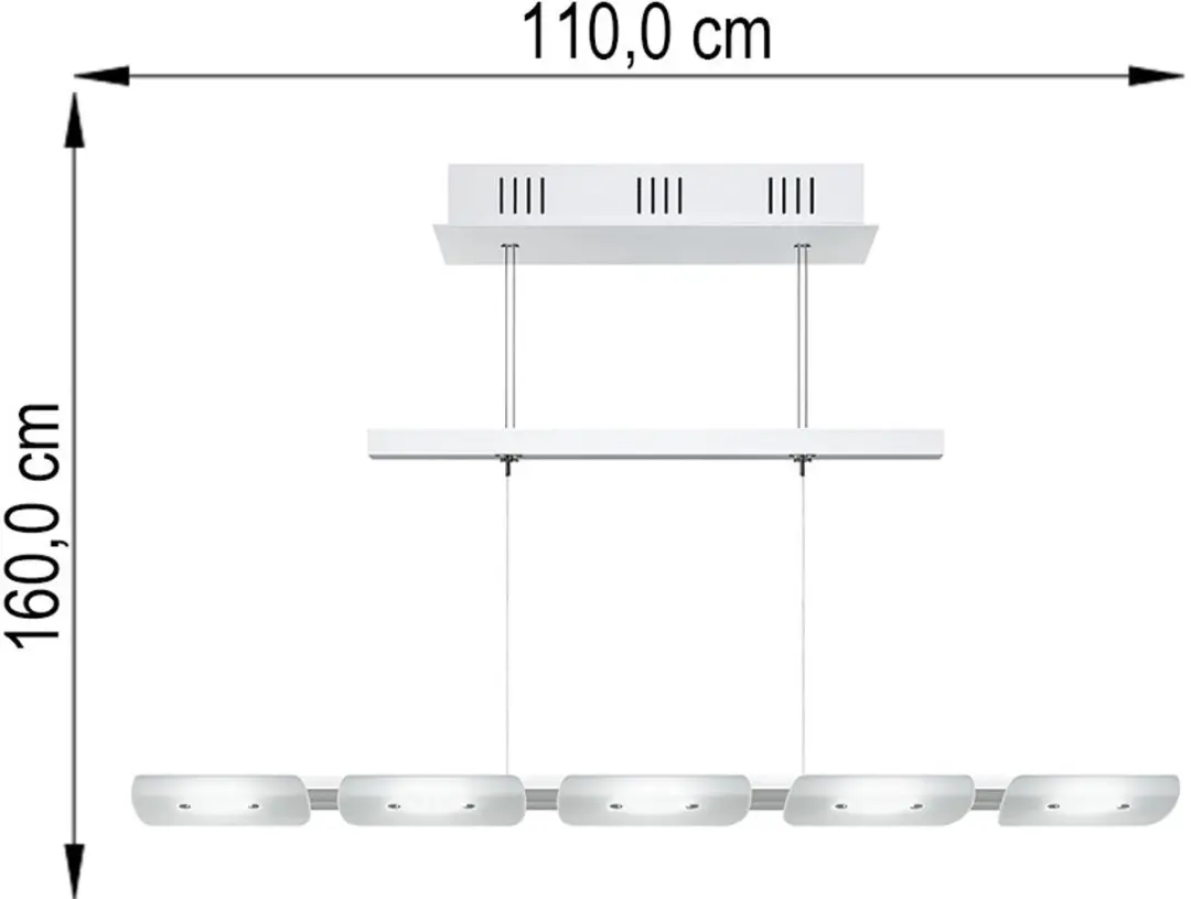 Eglo Tight Hanglamp 5 Lichtpunten - Glanzend Wit - afbeelding 2 van 6