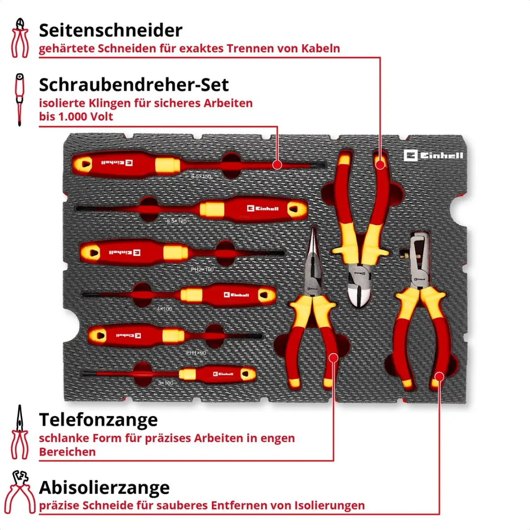 Einhell 370524 VDE Werkzeug-Set 9-delig - afbeelding 5 van 6