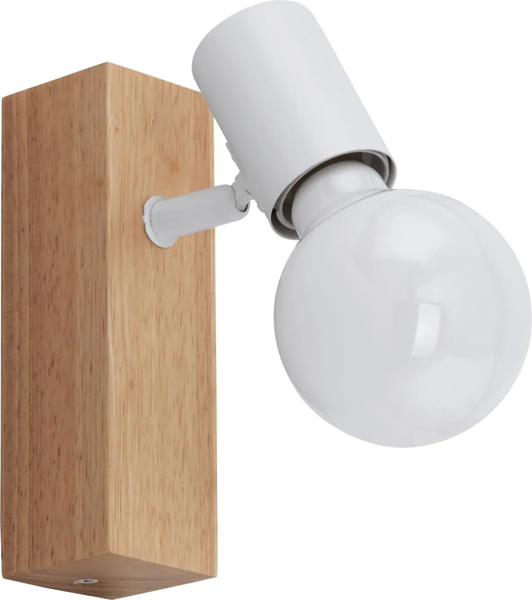 Eglo Townshend 3 Opbouwspot E27 - Hout/Wit