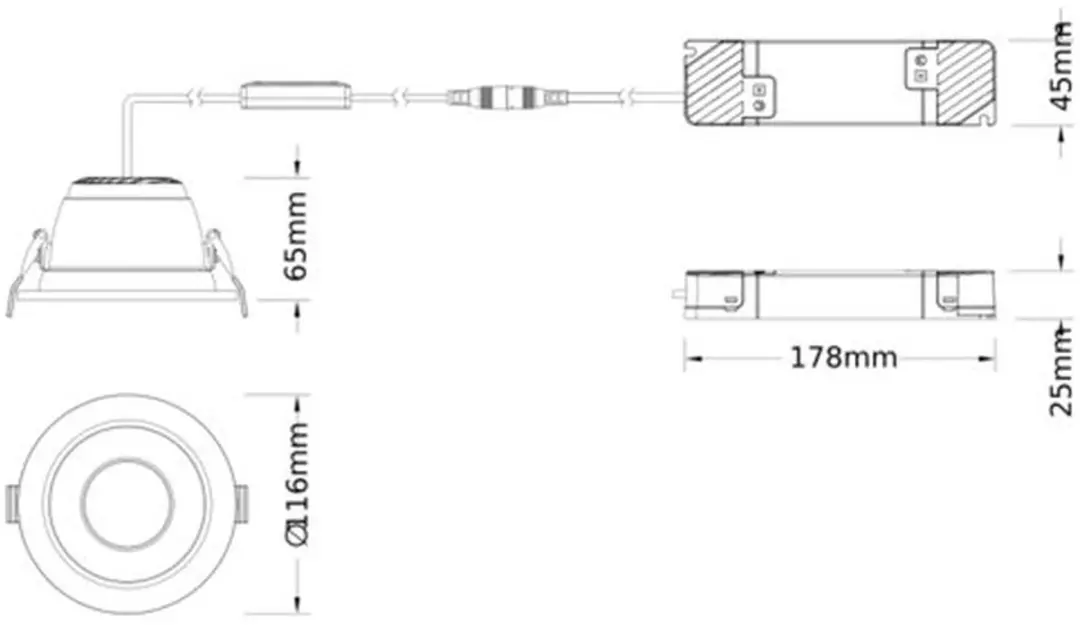LEDVANCE LED Downlight Comfort Aluminium 13W 1430lm - 55° - IP44
