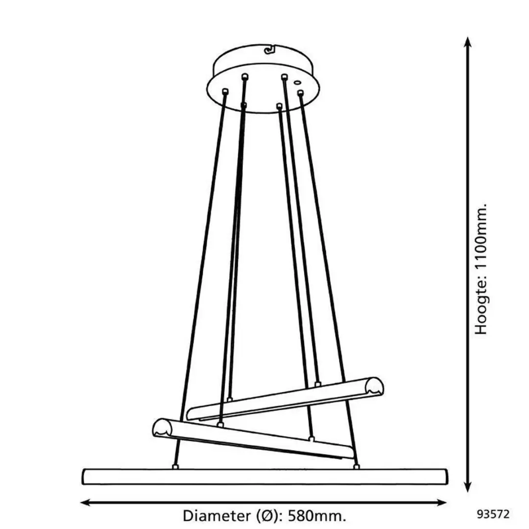 Eglo Terros Hanglamp 3 Lichtpunten 9W - Chroom - afbeelding 5 van 6