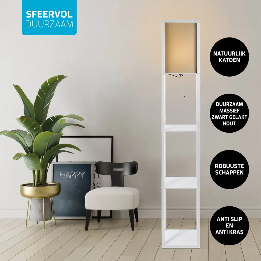 Varin Vloerlamp Sfeerlamp 10 Lichtpunten - Wit - RGBW - Tuya Smart