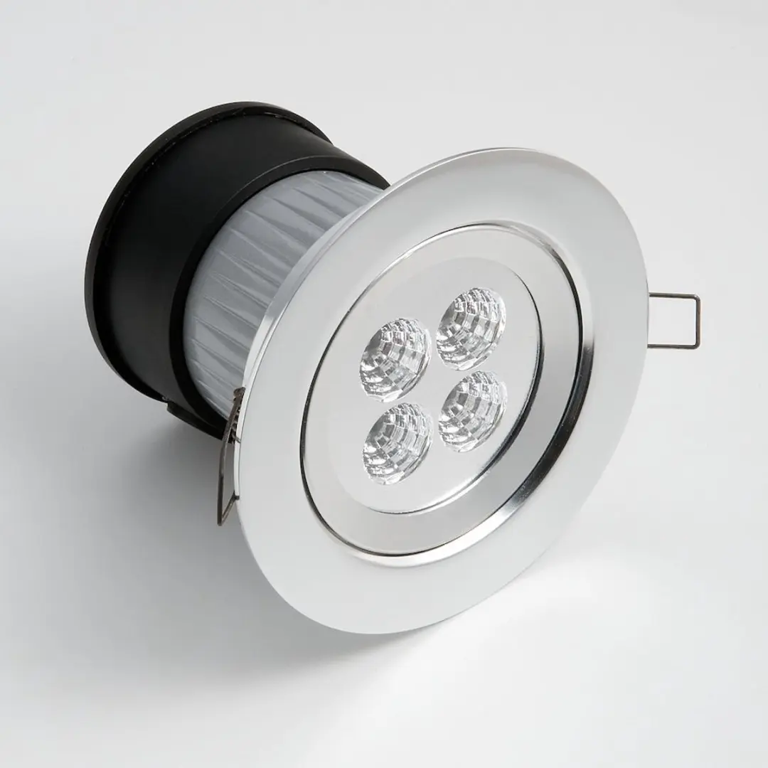 Konstsmide Led Spot 1 W - 4 Stuks - Zilver