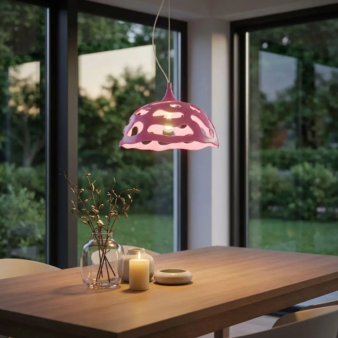 Eglo Anzino Hanglamp 1 Licht 60W - Ø380mm Paars - afbeelding 2 van 6