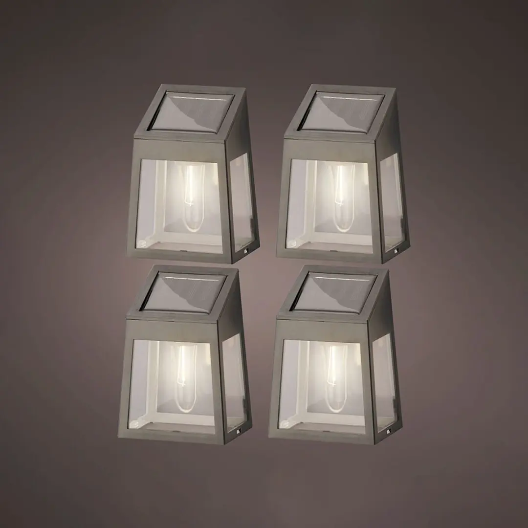 Lumineo 898174 Wandlamp Zon LED - 4 Stuks 9.5W Warm Wit