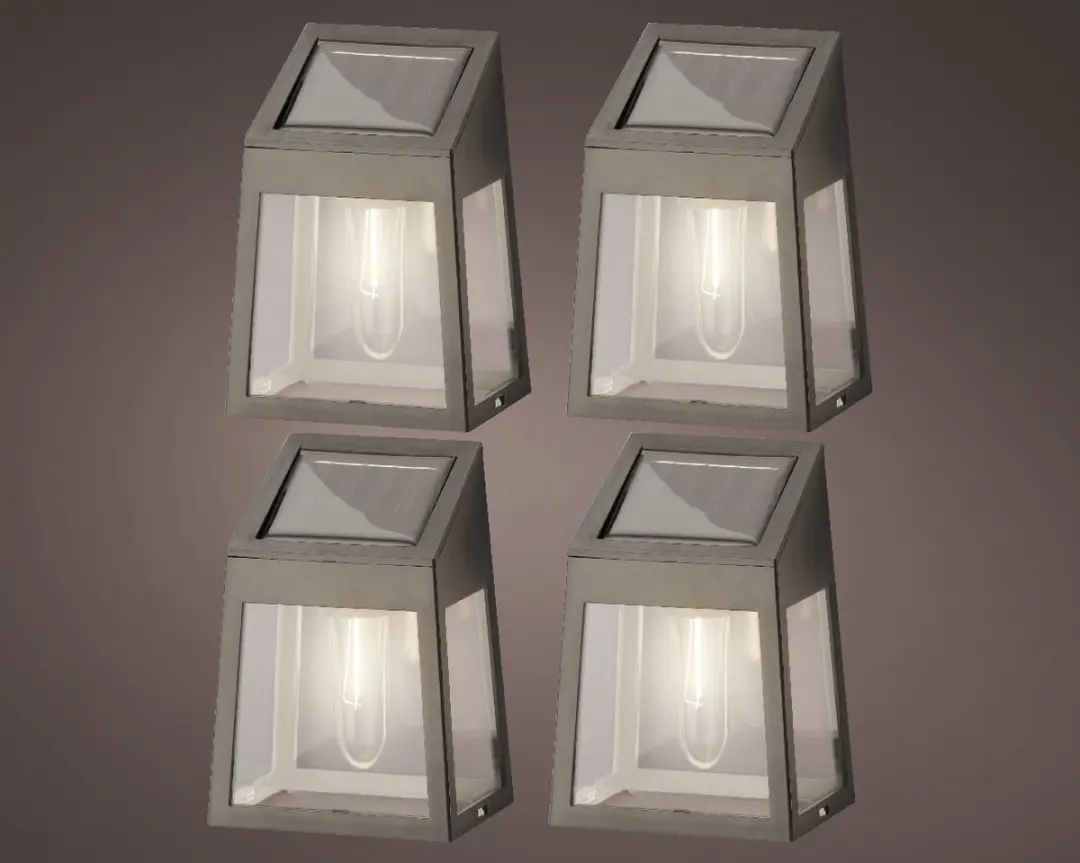 Lumineo 898174 Wandlamp Zon LED - 4 Stuks 9.5W Warm Wit
