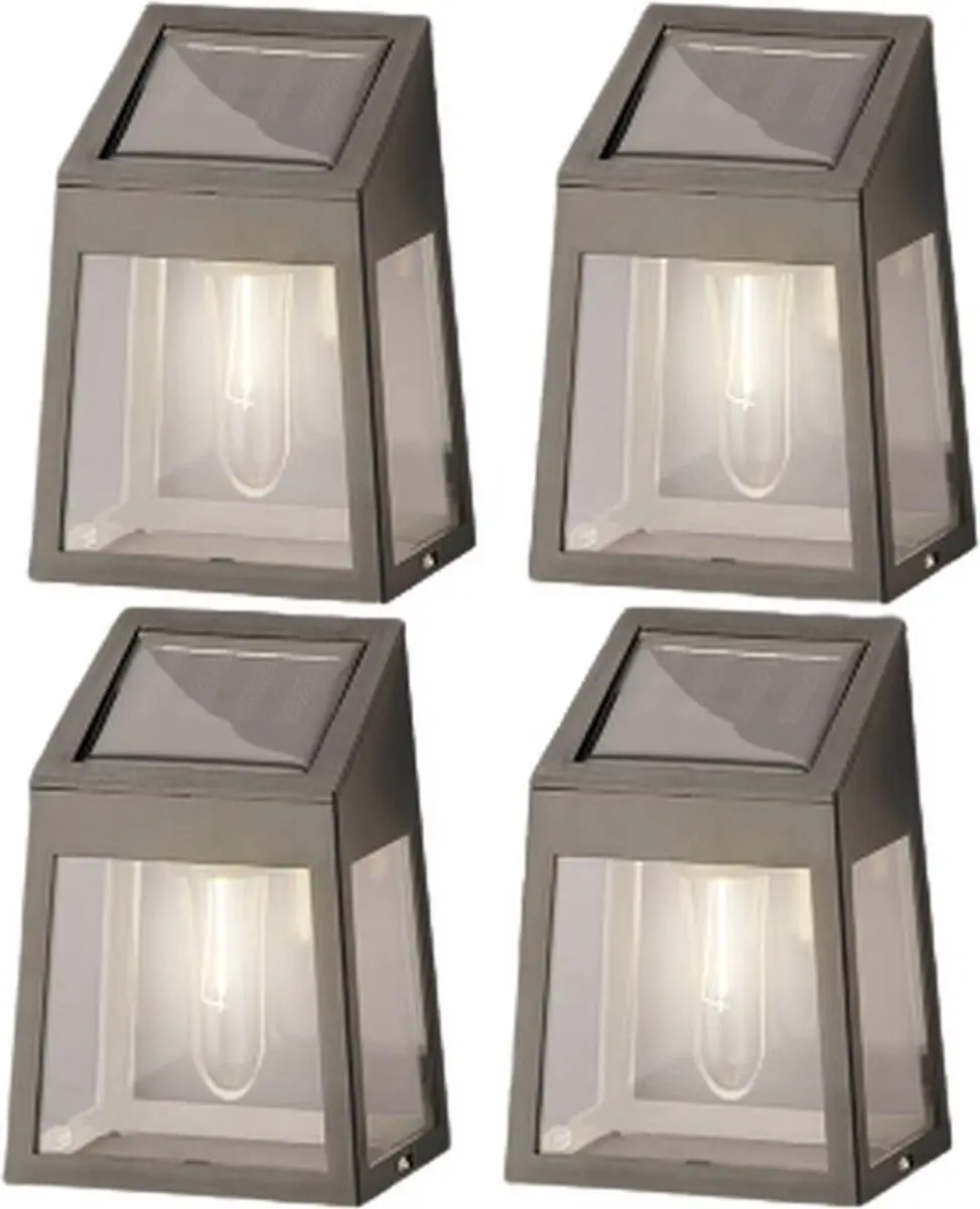 Lumineo 898174 Wandlamp Zon LED - 4 Stuks 9.5W Warm Wit