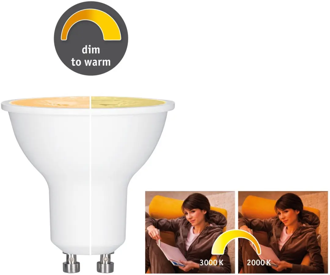 Paulmann LED Reflector GU10 6W 350lm Dim to Warm