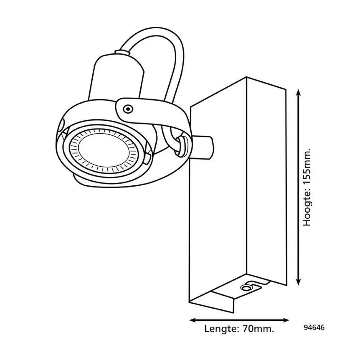 Eglo Novorio 1 Spot LED - Wit 3000K - afbeelding 3 van 6