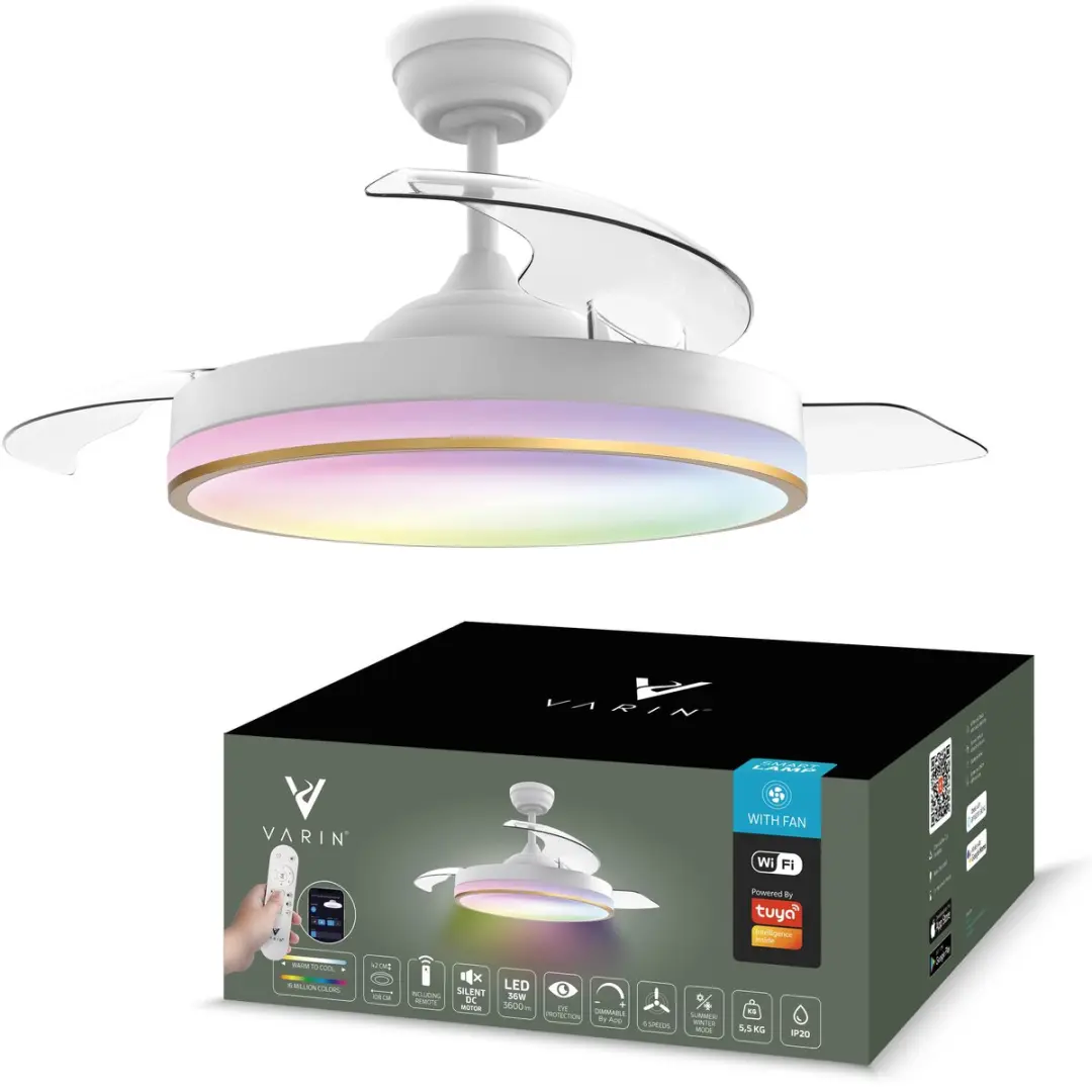 Varin Smart Plafondventilator RGBW 108cm