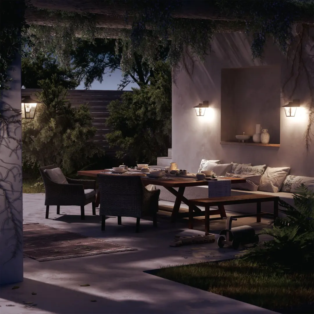 Philips Kinno Wandlamp E27 Warmwit Zwart