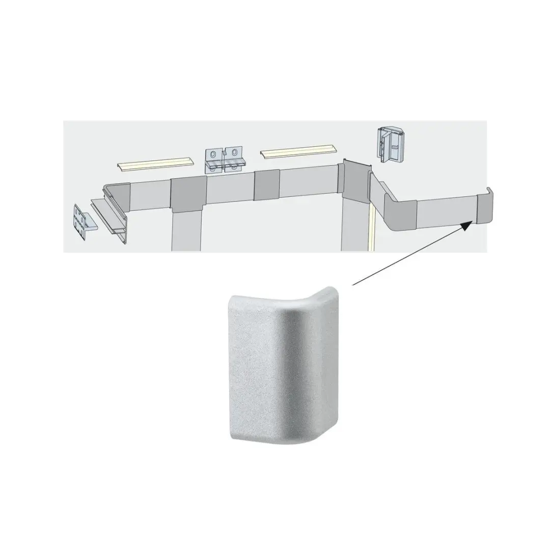 Paulmann 702.74 LED Corner Piece - 2 Lichtpunten Grijs