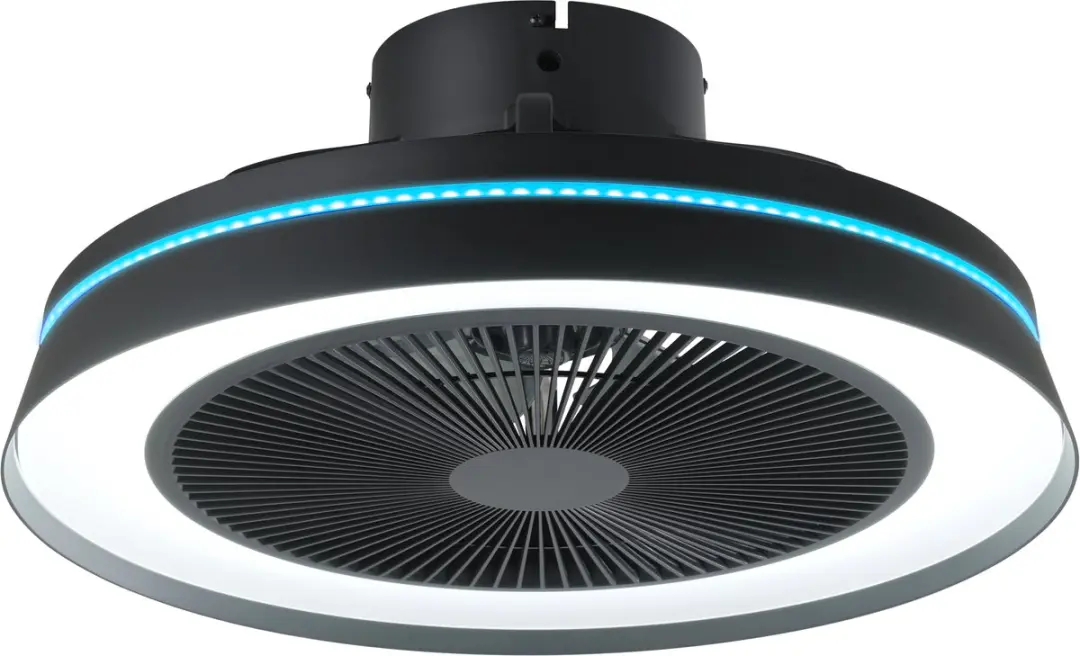 Eglo Vallonia Plafondventilator Ø48cm - 3 standen - RGB/Wit - Zwart