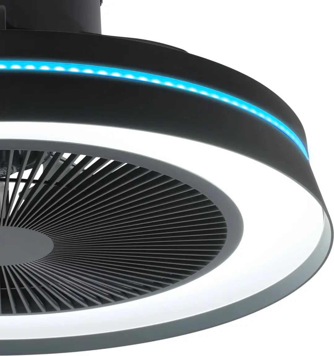 Eglo Vallonia Plafondventilator Ø48cm - 3 standen - RGB/Wit - Zwart
