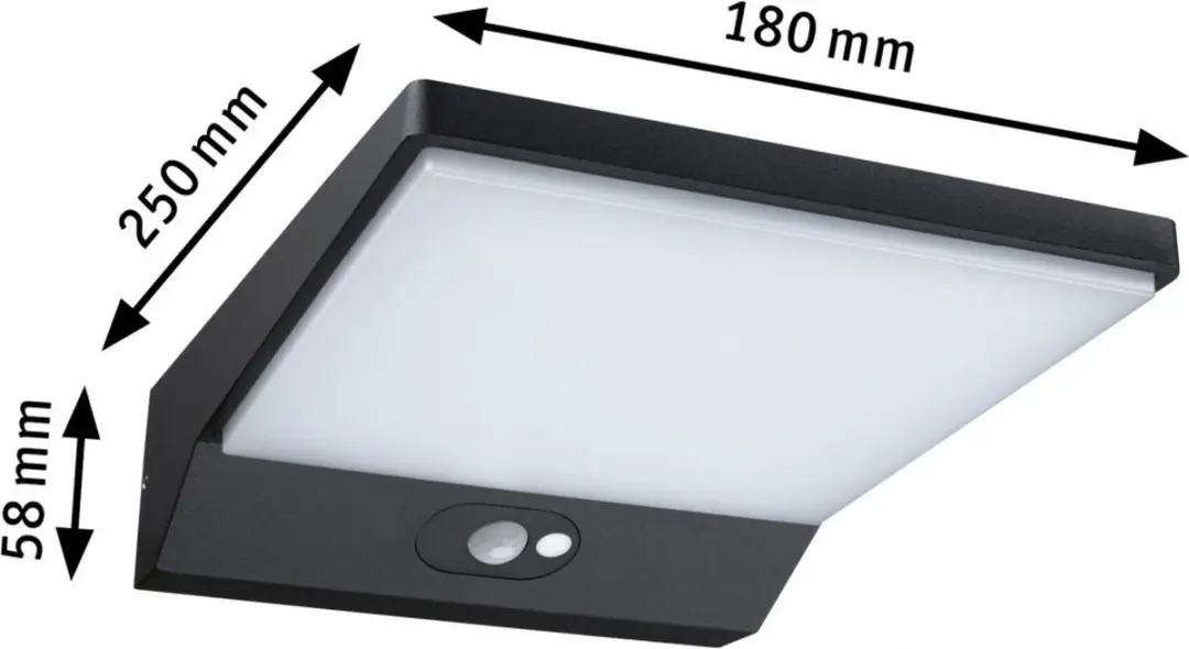 Paulmann Ronea LED Wandarmatuur Buiten - 10,5W 680lm 3000K - Donkergrijs