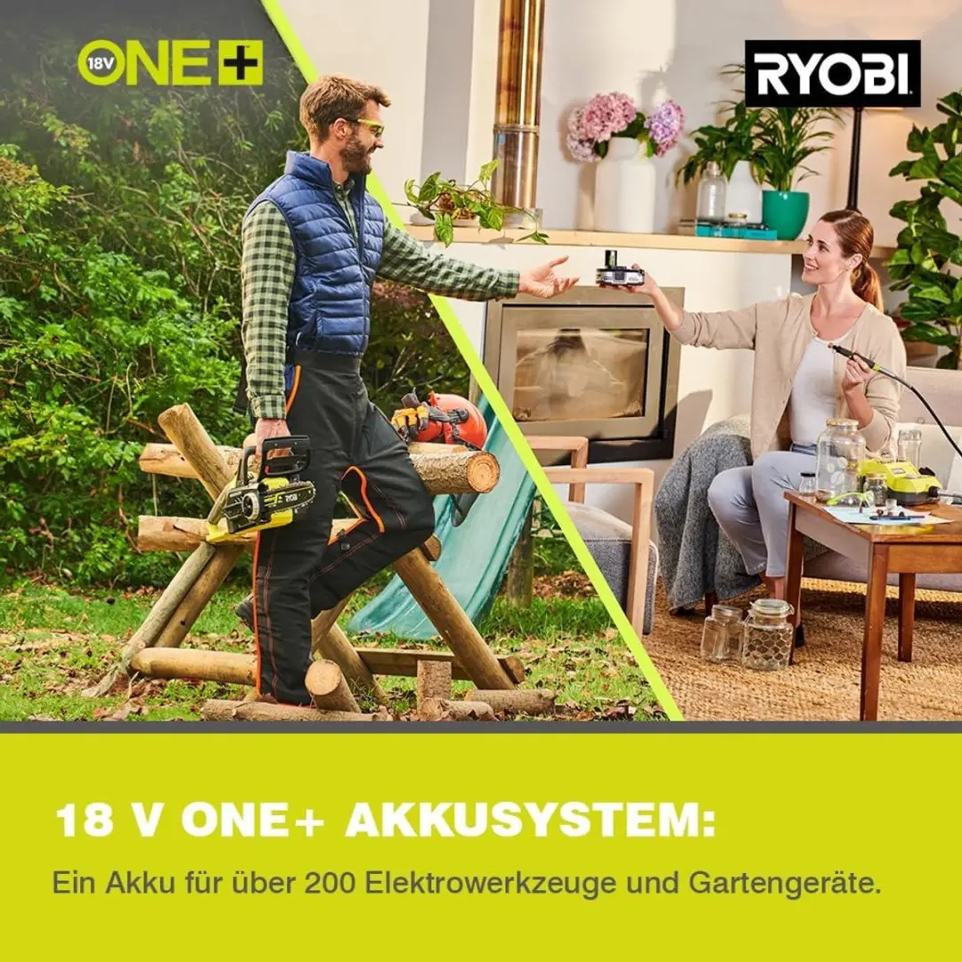 Ryobi 18V ONE+ OPP1820 Snoerloze Stoksnoeizaag 20cm - met accu & lader - afbeelding 4 van 6